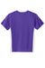 Sport-Tek YST101 Youth Competitor United Short Sleeve V-Neck T-Shirt Purple/White Flat Back