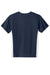 Sport-Tek YST101 Youth Competitor United Short Sleeve V-Neck T-Shirt True Navy Blue/White Flat Back