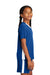 Sport-Tek YST101 Youth Competitor United Short Sleeve V-Neck T-Shirt True Royal Blue/White Model Side