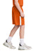 Sport-Tek YST103 Youth Competitor United Athletic Shorts Deep Orange/White Model Side