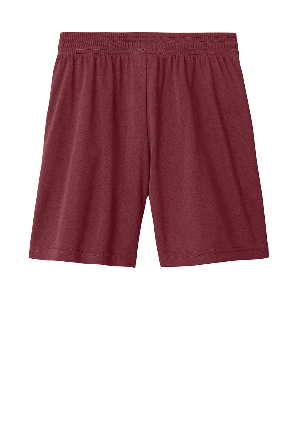 Sport-Tek YST103 Youth Competitor United Athletic Shorts Maroon/White Flat Back