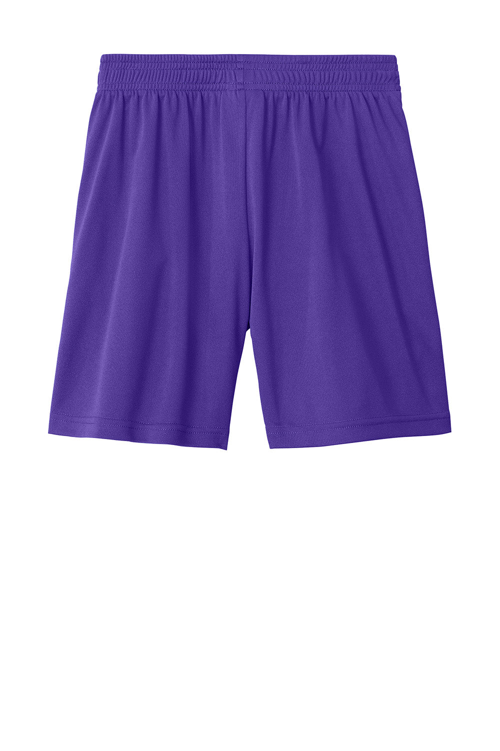 Sport-Tek YST103 Youth Competitor United Athletic Shorts Purple/White Flat Back