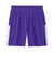 Sport-Tek YST103 Youth Competitor United Athletic Shorts Purple/White Flat Front