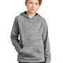 Sport-Tek Youth Electric Heather Moisture Wicking Fleece Hooded Sweatshirt Hoodie - Black Electric