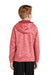 Sport-Tek YST225 Youth Electric Heather Moisture Wicking Fleece Hooded Sweatshirt Hoodie Deep Red Electric Model Back