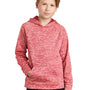 Sport-Tek Youth Electric Heather Moisture Wicking Fleece Hooded Sweatshirt Hoodie - Deep Red Electric