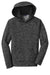 Sport-Tek YST225 Youth Electric Heather Moisture Wicking Fleece Hooded Sweatshirt Hoodie Grey Black Electric Flat Front