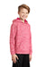 Sport-Tek YST225 Youth Electric Heather Moisture Wicking Fleece Hooded Sweatshirt Hoodie Power Pink Electric Model 3q