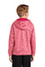 Sport-Tek YST225 Youth Electric Heather Moisture Wicking Fleece Hooded Sweatshirt Hoodie Power Pink Electric Model Back