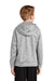 Sport-Tek YST225 Youth Electric Heather Moisture Wicking Fleece Hooded Sweatshirt Hoodie Silver Grey Electric Model Back