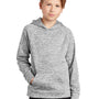 Sport-Tek Youth Electric Heather Moisture Wicking Fleece Hooded Sweatshirt Hoodie - Silver Grey Electric