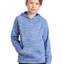 Sport-Tek Youth Electric Heather Moisture Wicking Fleece Hooded Sweatshirt Hoodie - True Royal Blue Electric