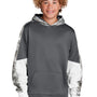 Sport-Tek Youth Sport-Wick Mineral Freeze Moisture Wicking Fleece Hooded Sweatshirt Hoodie - Dark Smoke Grey