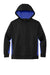 Sport-Tek YST235 Youth Sport-Wick Moisture Wicking Fleece Hooded Sweatshirt Hoodie Black/True Royal Blue Flat Front