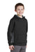 Sport-Tek YST235 Youth Sport-Wick Moisture Wicking Fleece Hooded Sweatshirt Hoodie Black/Dark Smoke Grey Model 3q