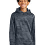 Sport-Tek Youth Sport-Wick CamoHex Moisture Wicking Fleece Hooded Sweatshirt Hoodie - Dark Smoke Grey