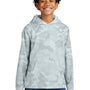 Sport-Tek Youth Sport-Wick CamoHex Moisture Wicking Fleece Hooded Sweatshirt Hoodie - White