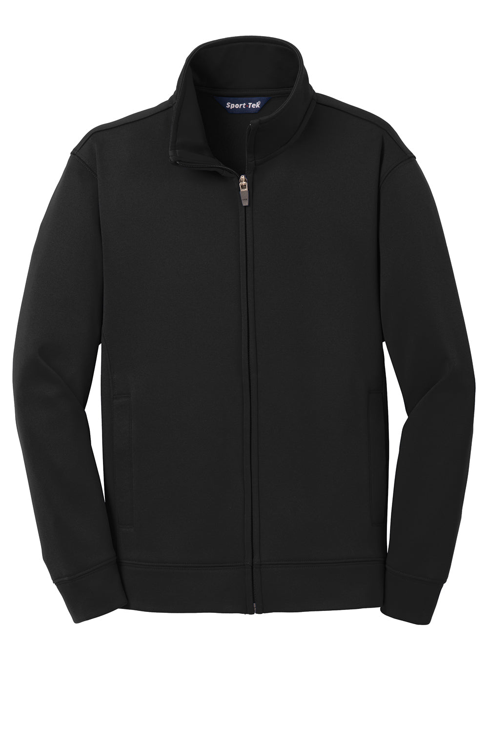 Sport-Tek YST241 Youth Sport-Wick Moisture Wicking Fleece Full Zip Sweatshirt Black Flat Front