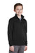 Sport-Tek YST241 Youth Sport-Wick Moisture Wicking Fleece Full Zip Sweatshirt Black Model 3q