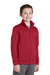 Sport-Tek YST241 Youth Sport-Wick Moisture Wicking Fleece Full Zip Sweatshirt Deep Red Model 3q