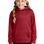 Sport-Tek Youth Sport-Wick Moisture Wicking Fleece Hooded Sweatshirt Hoodie - Deep Red