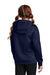 Sport-Tek YST244 Youth Sport-Wick Moisture Wicking Fleece Hooded Sweatshirt Hoodie Navy Blue Model Back