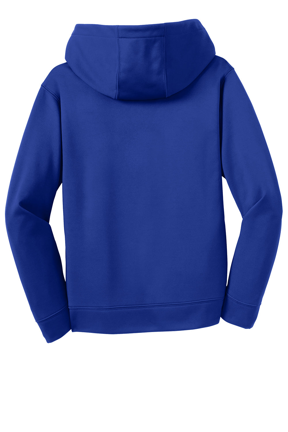 Sport-Tek YST244 Youth Sport-Wick Moisture Wicking Fleece Hooded Sweatshirt Hoodie True Royal Blue Flat Back