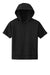 Sport-Tek YST251 Youth Fleece Moisture Wicking Short Sleeve Hooded Sweatshirt Hoodie Black Flat Front