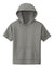 Sport-Tek YST251 Youth Fleece Moisture Wicking Short Sleeve Hooded Sweatshirt Hoodie Dark Smoke Grey Flat Front