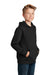 Sport-Tek YST254 Youth Shrink Resistant Fleece Hooded Sweatshirt Hoodie Black Model 3q