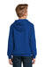 Sport-Tek YST254 Youth Shrink Resistant Fleece Hooded Sweatshirt Hoodie True Royal Blue Model Back