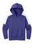 Sport-Tek YST255 Youth Sport-Wick United Fleece Hooded Sweatshirt Hoodie Purple/White Flat Front