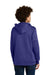 Sport-Tek YST255 Youth Sport-Wick United Fleece Hooded Sweatshirt Hoodie Purple/White Model Back