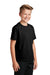 Sport-Tek YST340 Youth RacerMesh Moisture Wicking Short Sleeve Crewneck T-Shirt Black Model 3q