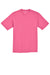 Sport-Tek YST340 Youth RacerMesh Moisture Wicking Short Sleeve Crewneck T-Shirt Bright Pink Flat Front