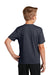 Sport-Tek YST340 Youth RacerMesh Moisture Wicking Short Sleeve Crewneck T-Shirt Graphite Grey Model Back