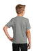 Sport-Tek YST340 Youth RacerMesh Moisture Wicking Short Sleeve Crewneck T-Shirt Heather Grey Model Back