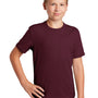 Sport-Tek Youth RacerMesh Moisture Wicking Short Sleeve Crewneck T-Shirt - Maroon