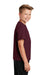 Sport-Tek YST340 Youth RacerMesh Moisture Wicking Short Sleeve Crewneck T-Shirt Maroon Model Side