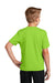 Sport-Tek YST340 Youth RacerMesh Moisture Wicking Short Sleeve Crewneck T-Shirt Neon Green Model Back