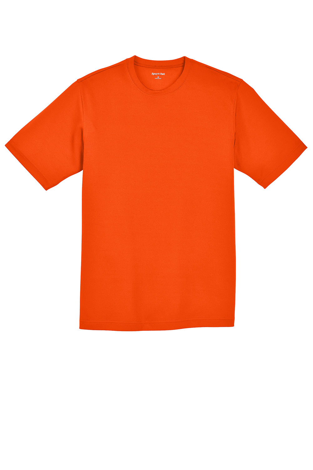 Sport-Tek YST340 Youth RacerMesh Moisture Wicking Short Sleeve Crewneck T-Shirt Neon Orange Flat Front