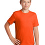 Sport-Tek Youth RacerMesh Moisture Wicking Short Sleeve Crewneck T-Shirt - Neon Orange