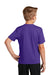 Sport-Tek YST340 Youth RacerMesh Moisture Wicking Short Sleeve Crewneck T-Shirt Purple Model Back