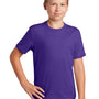 Sport-Tek Youth RacerMesh Moisture Wicking Short Sleeve Crewneck T-Shirt - Purple