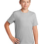 Sport-Tek Youth RacerMesh Moisture Wicking Short Sleeve Crewneck T-Shirt - Silver Grey