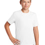 Sport-Tek Youth RacerMesh Moisture Wicking Short Sleeve Crewneck T-Shirt - White