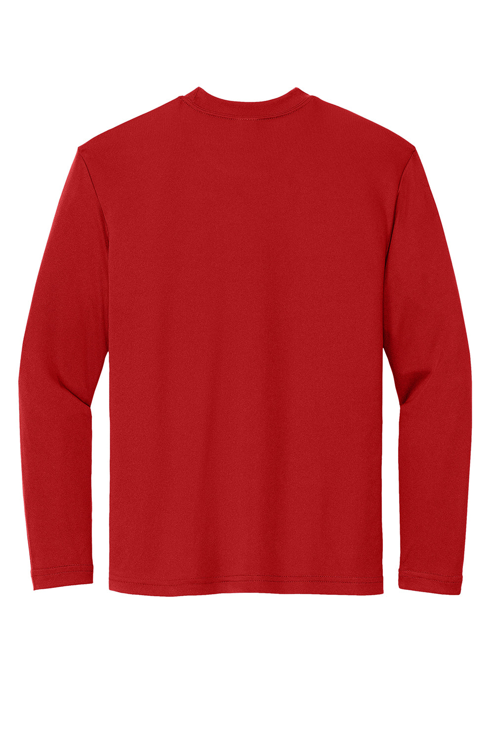 Sport-Tek YST350LS Youth Competitor Moisture Wicking Long Sleeve Crewneck T-Shirt Deep Red Flat Back