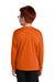 Sport-Tek YST350LS Youth Competitor Moisture Wicking Long Sleeve Crewneck T-Shirt Deep Orange Model Back