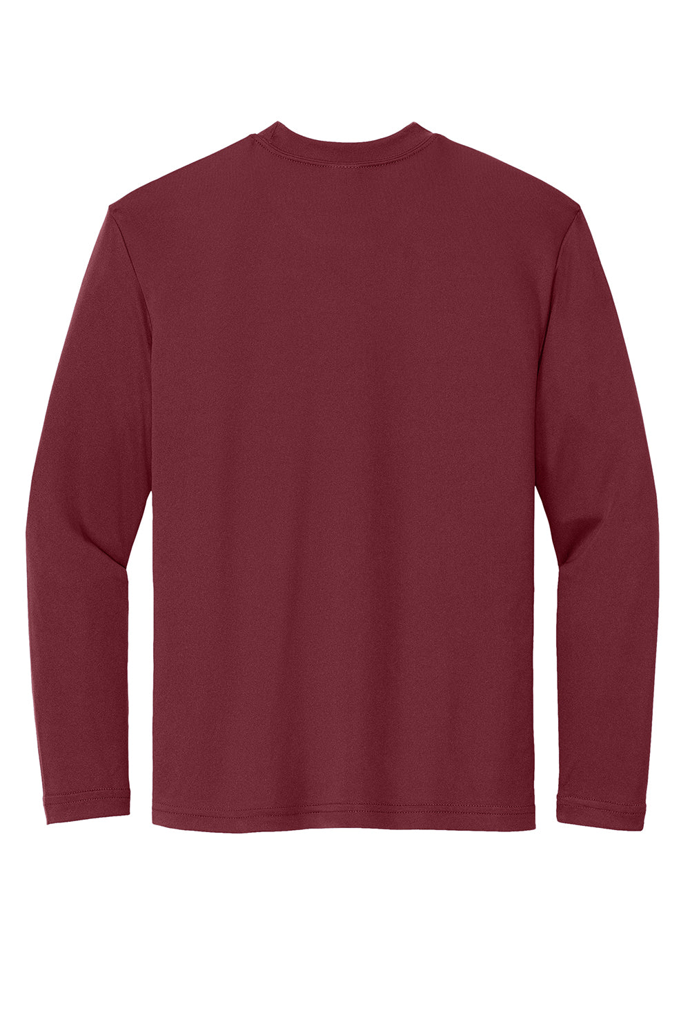 Sport-Tek YST350LS Youth Competitor Moisture Wicking Long Sleeve Crewneck T-Shirt Maroon Flat Back