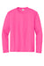 Sport-Tek YST350LS Youth Competitor Moisture Wicking Long Sleeve Crewneck T-Shirt Neon Pink Flat Front